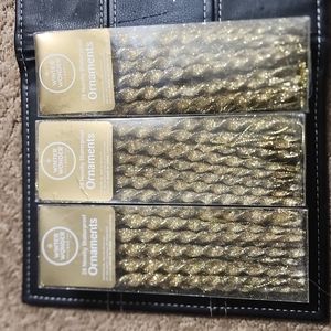 Icicle gold ornaments